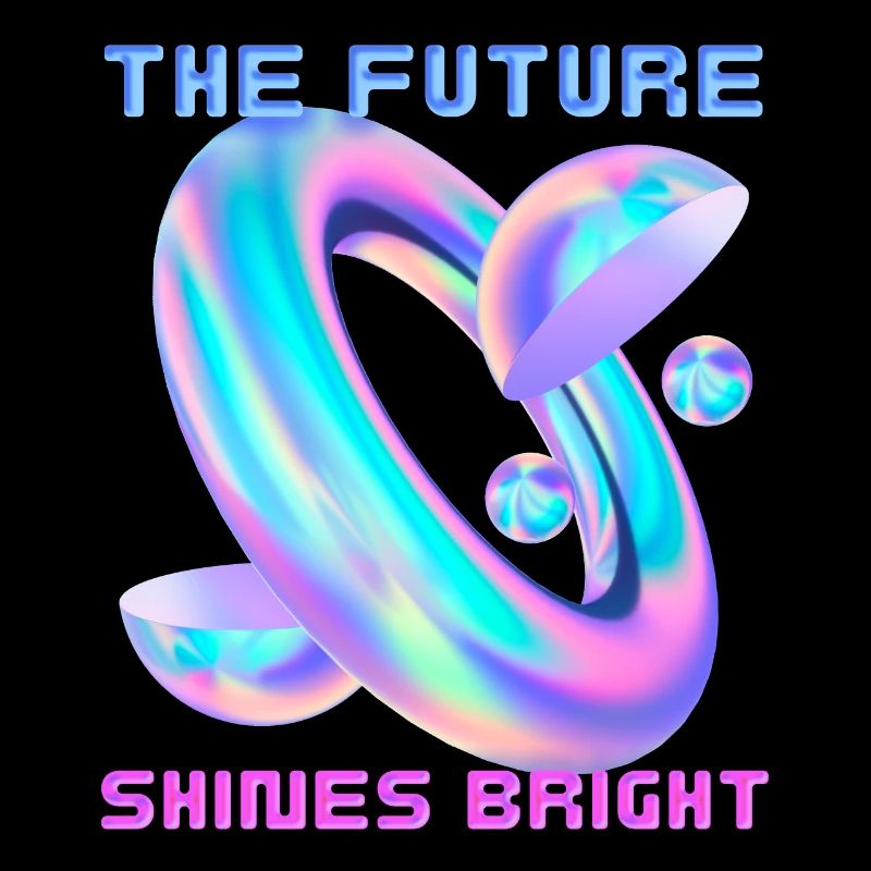 Future design with futuristic shape, slogan