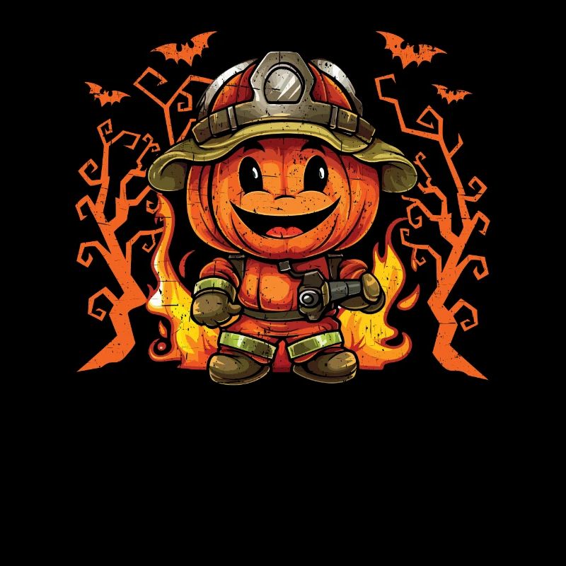 Feuerwehrmann Halloween Süßes oder Saures Feuerwehrmann