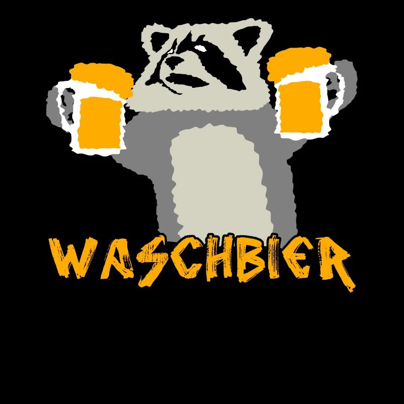Waschbär mit Bier