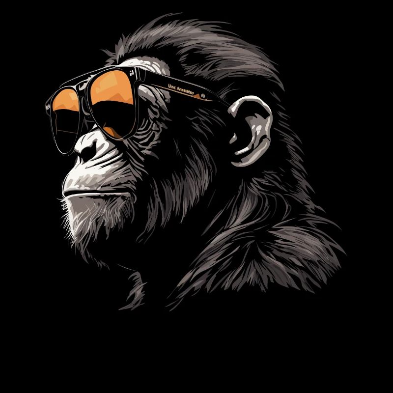 Lunettes de soleil cool chimpanzées
