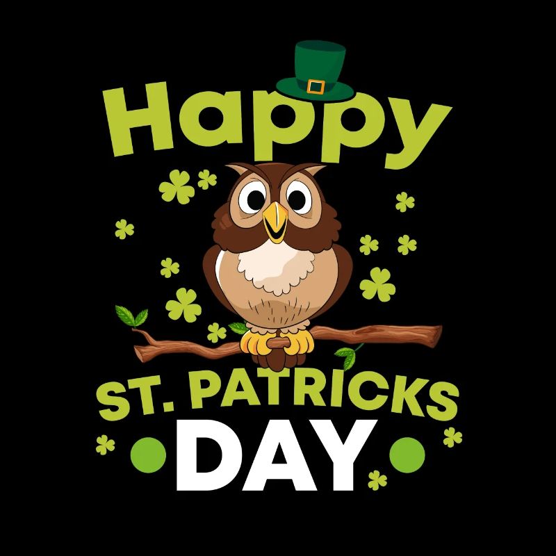 Bonne Saint-Patrick Chouette ornithologue nocturne