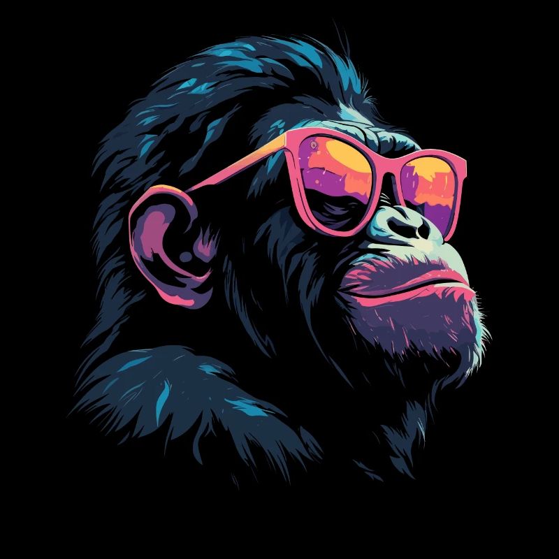 Lunettes de soleil cool chimpanzées