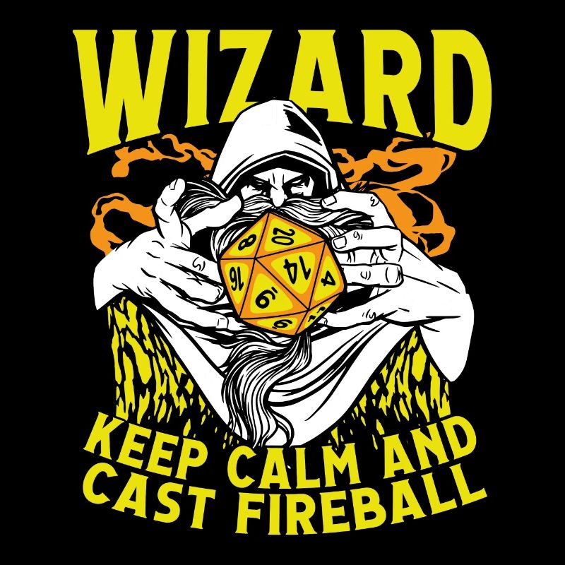 Wizard casts fireball