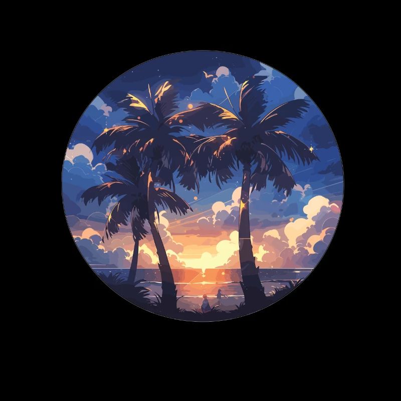 Palm tree palm tree palm tree sunset palm beach