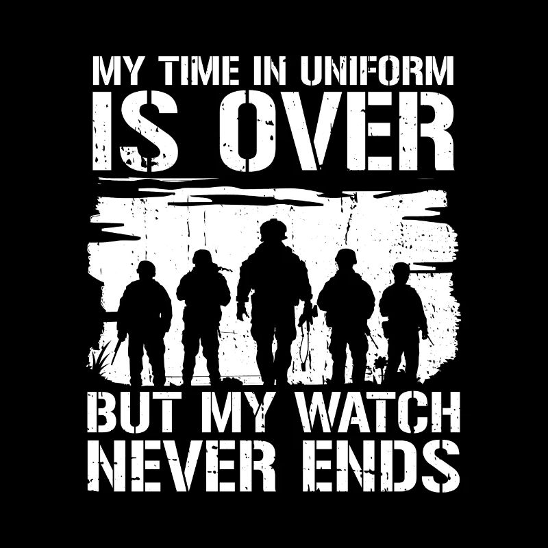 Pension de pensionné Mon temps en uniforme est terminé