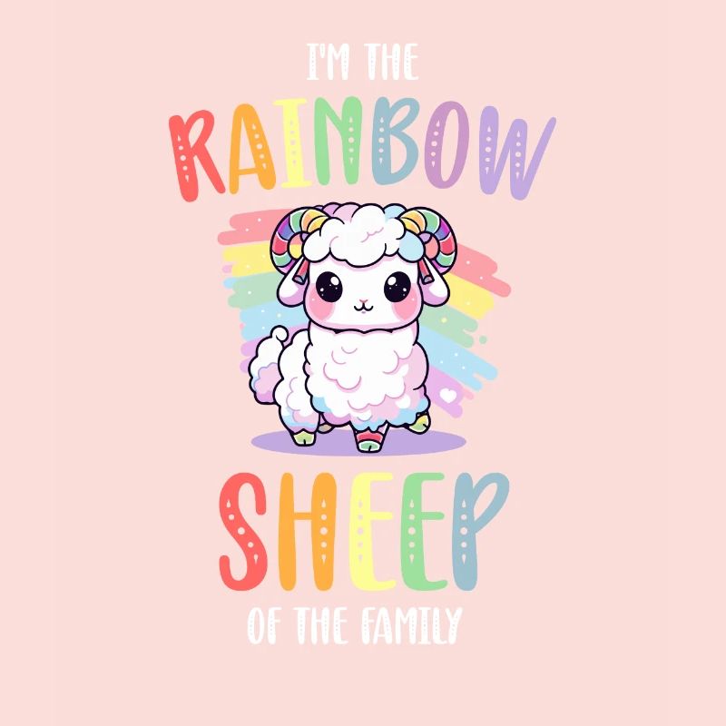 Rainbow Sheep LGBT Lesbisch Schwule Community Stolz