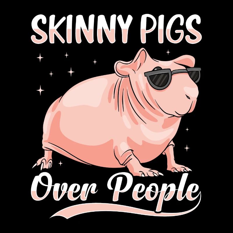 Cochon d’Inde sans poils Cochon maigre