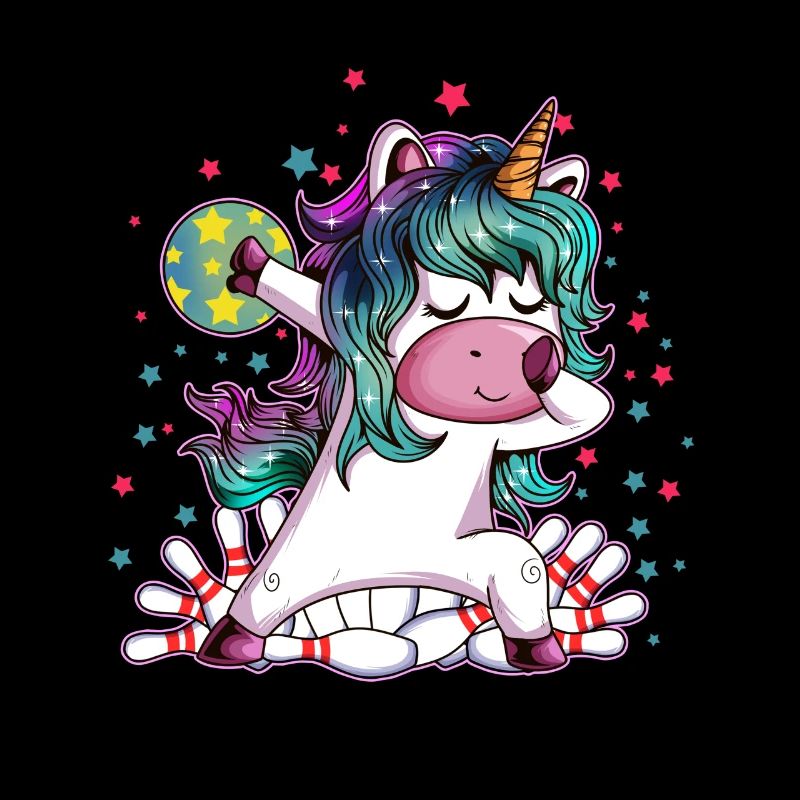 Bowling Einhorn Bowlingkugel Bowlingbahn Kegel