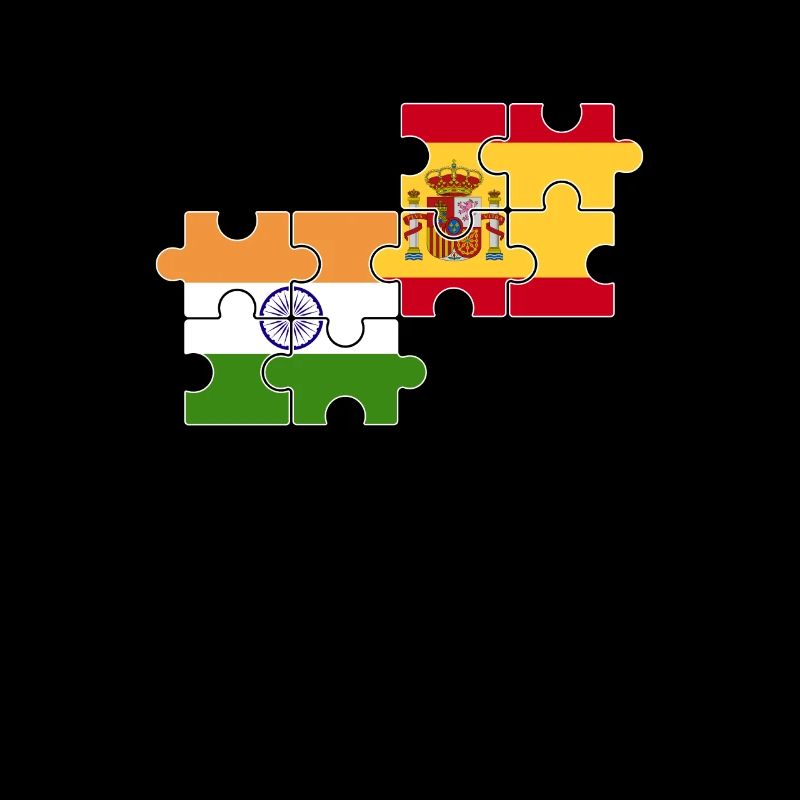Inde Espagne Drapeau Espagnols Indien