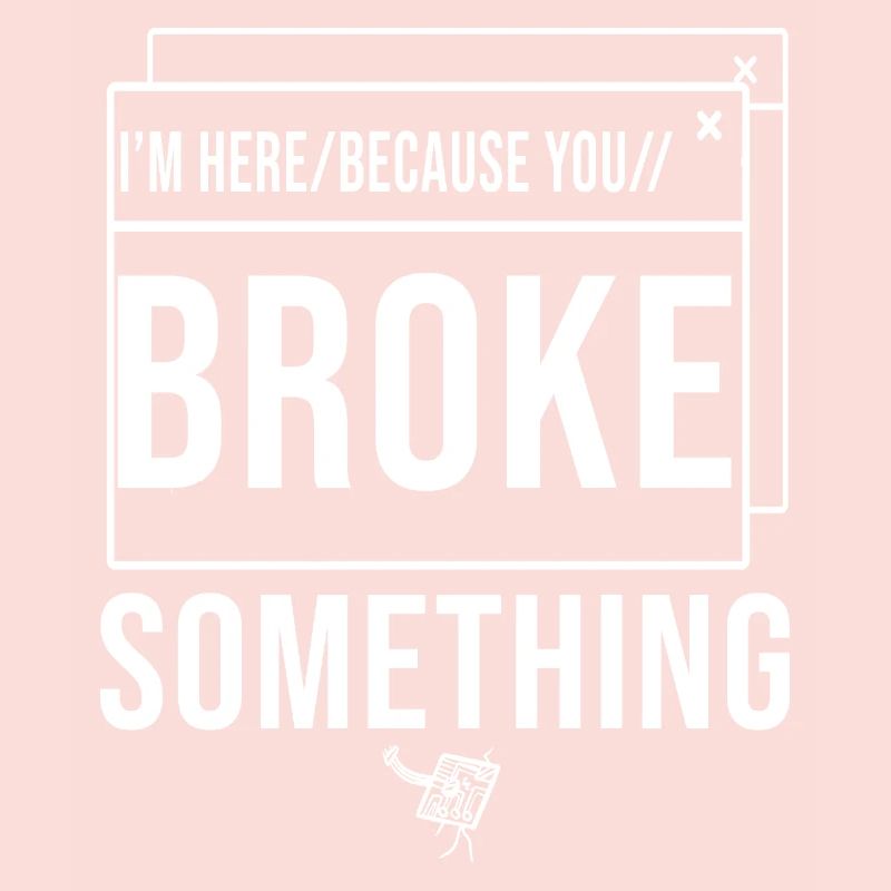 I'm Here Because You Broke Something System Admin