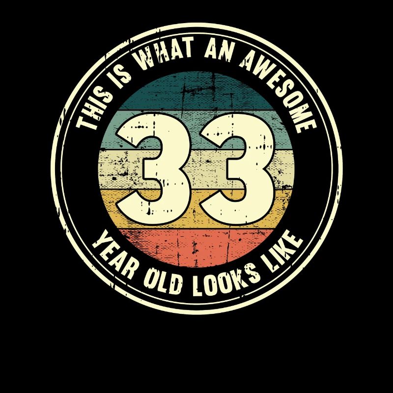 33. Geburtstag so sieht man mit 33 Retro Geschenk