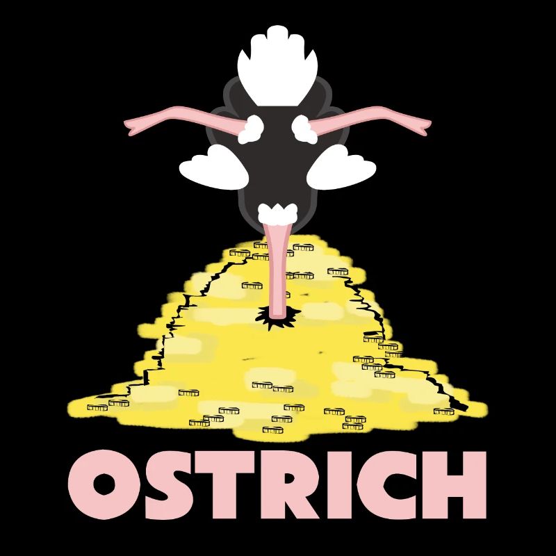 Autruche riche avec de l’argent