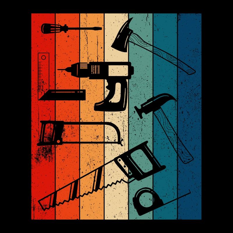 Outils de charpentier rétro