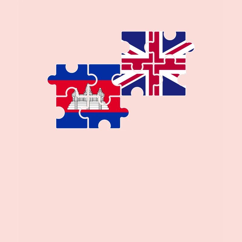 Cambodge Drapeau du Royaume-Uni Cambodgien britannique