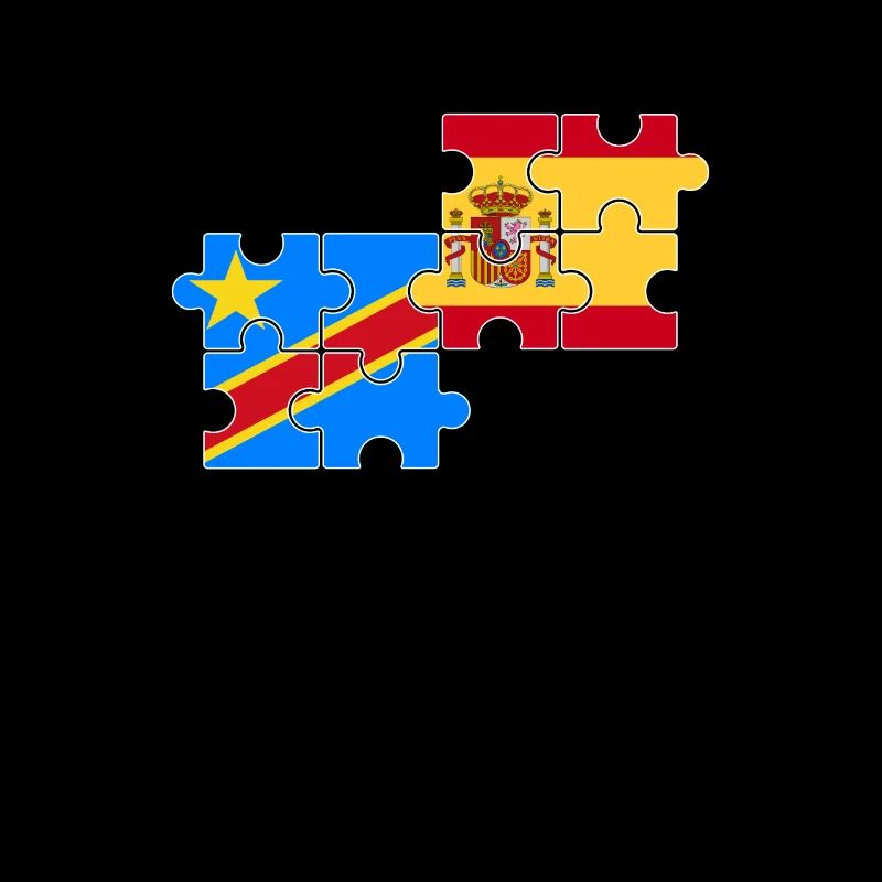 DR Congo Spain Flag Spanish Congolese
