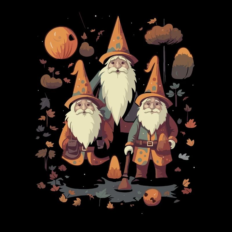 Gartenzwerg Halloween Süßes oder Saures Gärtner