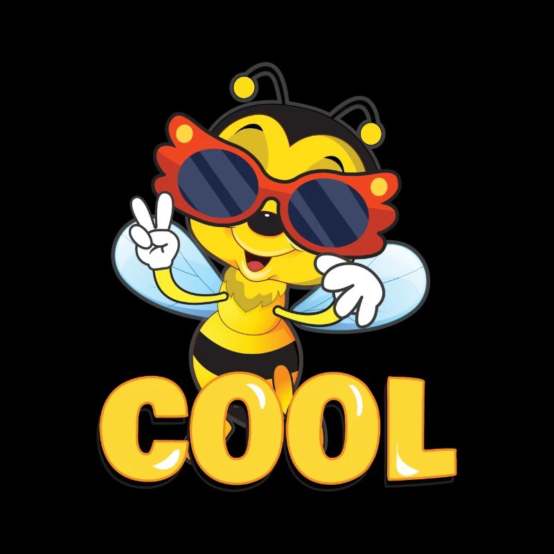 Cool bee beekeeper honey