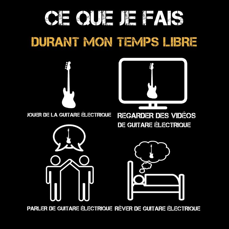 guitare électrique temps libre humour