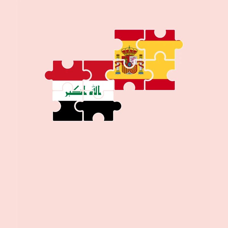 Irak Spanien Flagge Spanisch Iraker