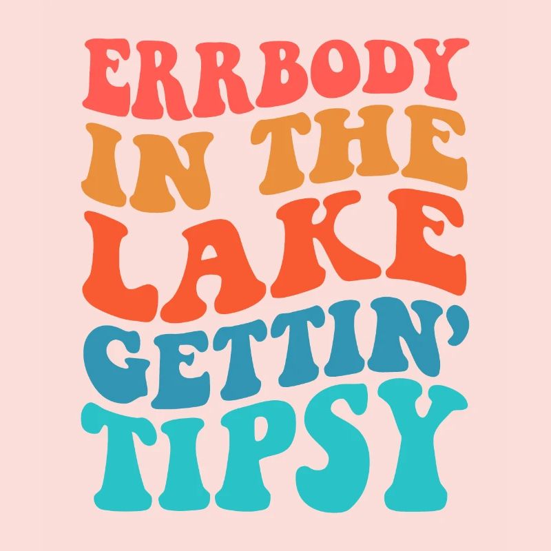 Tout le monde dans le lac devient tipsy retro groovy