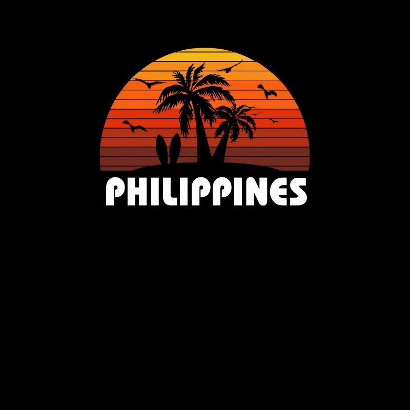 Retro Philippines Sunset Cool Vintage Vacation