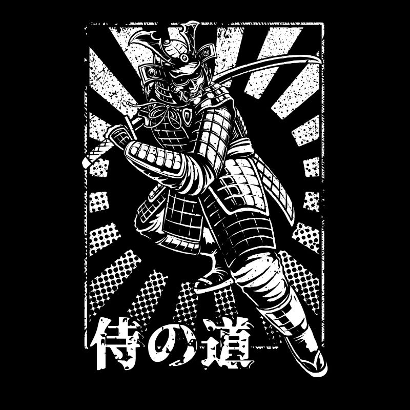 Samurai Stamp Japanese Art Warrior
