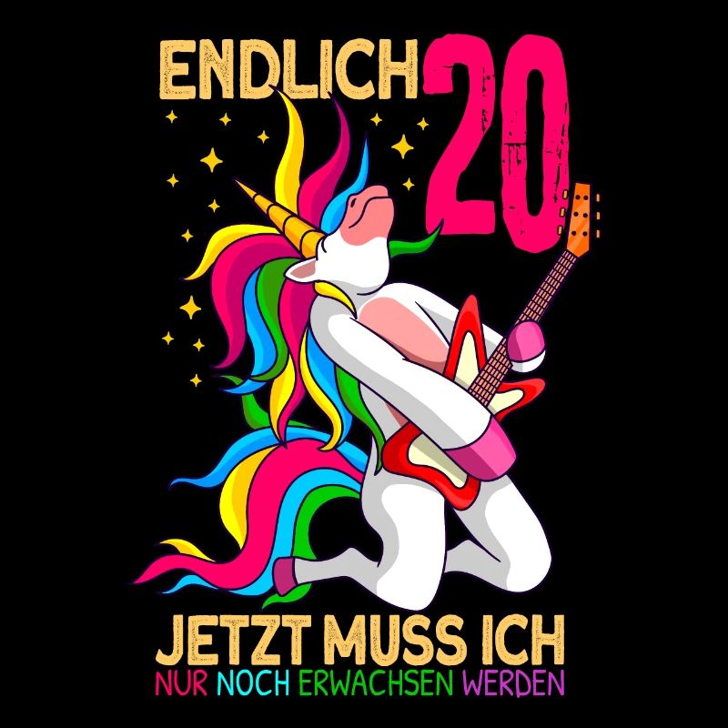 endlich 20 erwachsen Einhorn 20. Geburtstag