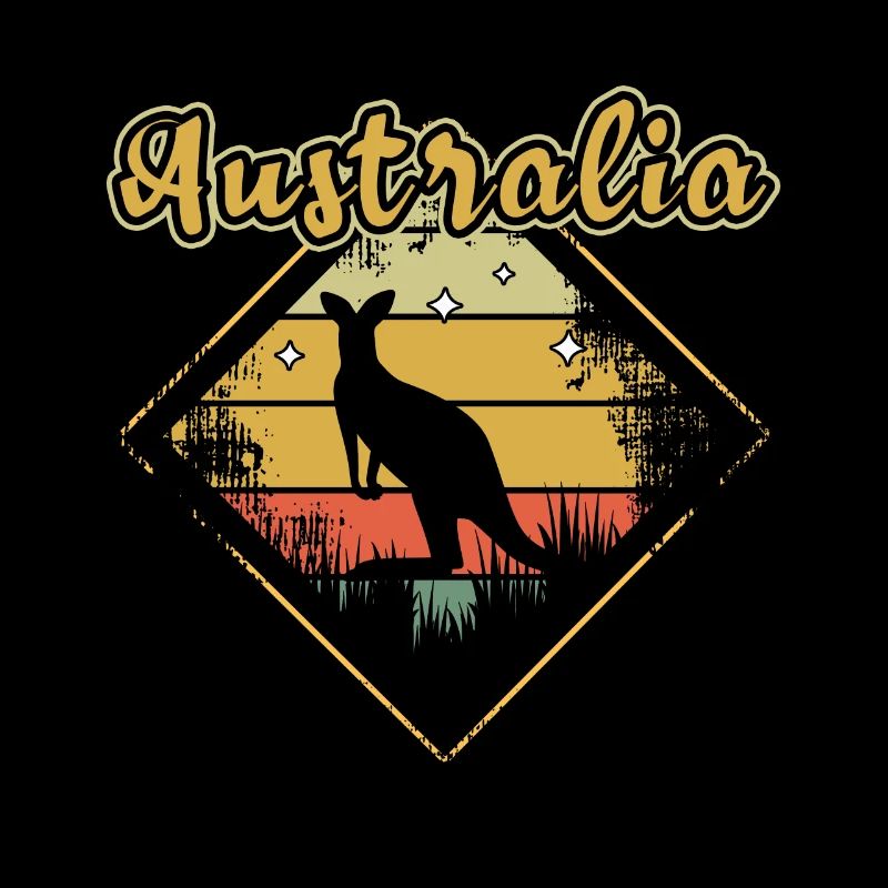 Australia Retro Australia Day Australian Kangaroo