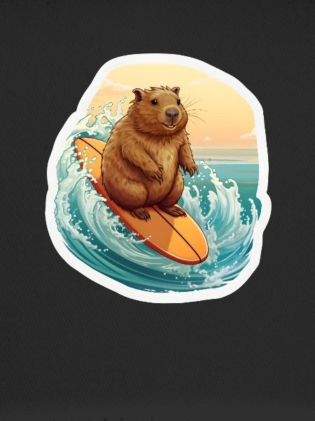 Capybara Surfeur