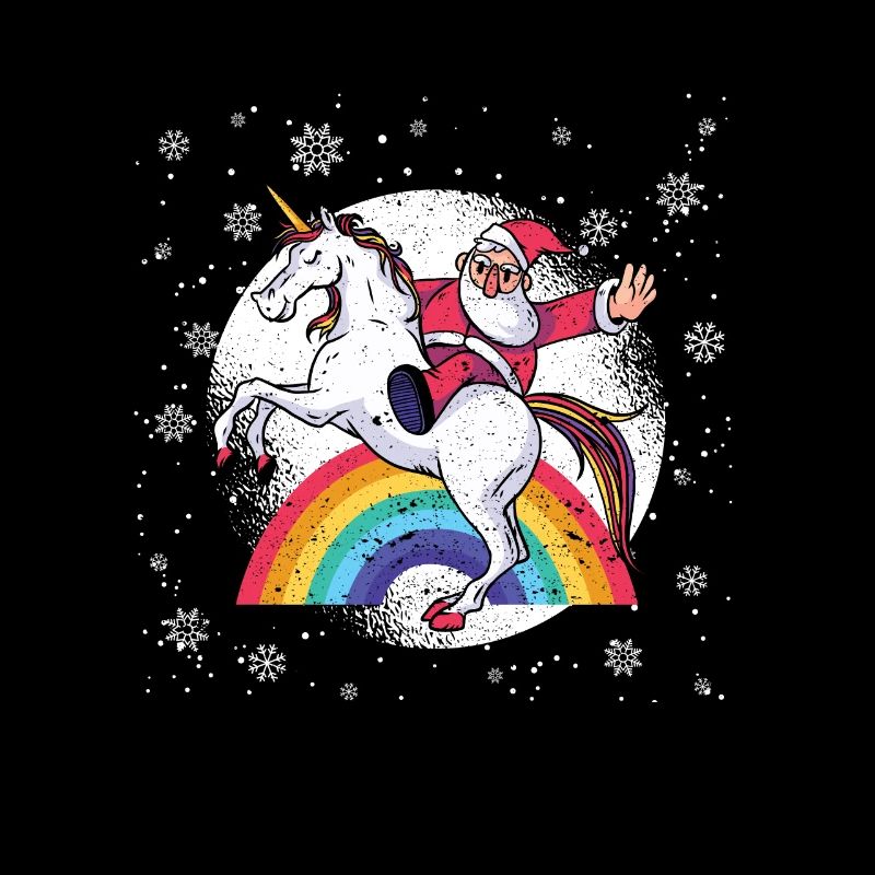 Noël mignon Père Noël équitation