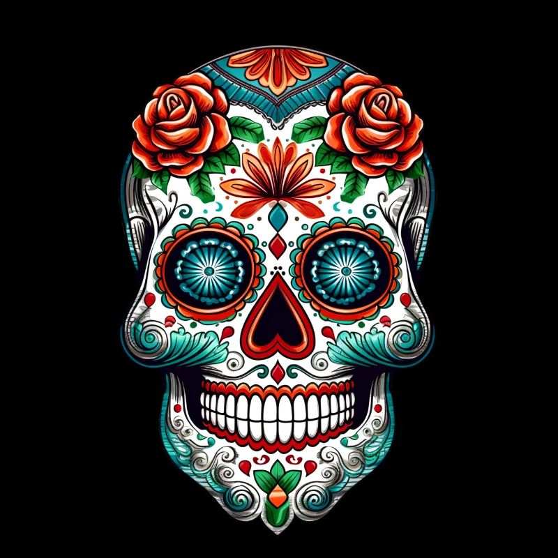 Mexican skull Día de Muertos Sugar Skull