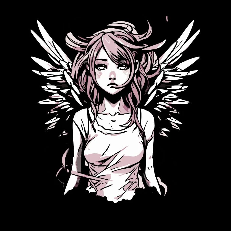 Fille ange moderne