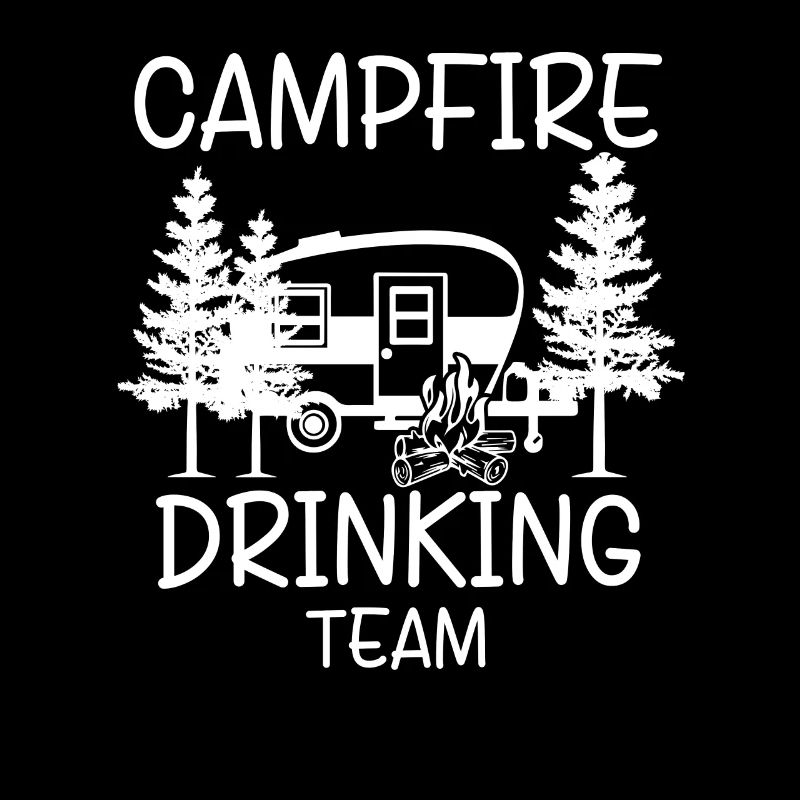 Aventure en camping : feu de camp et boire dans les bois