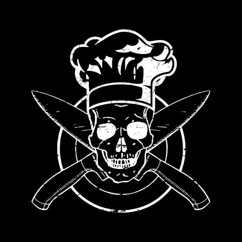 Skull Chef's Hat Cooking BBQ Grilling