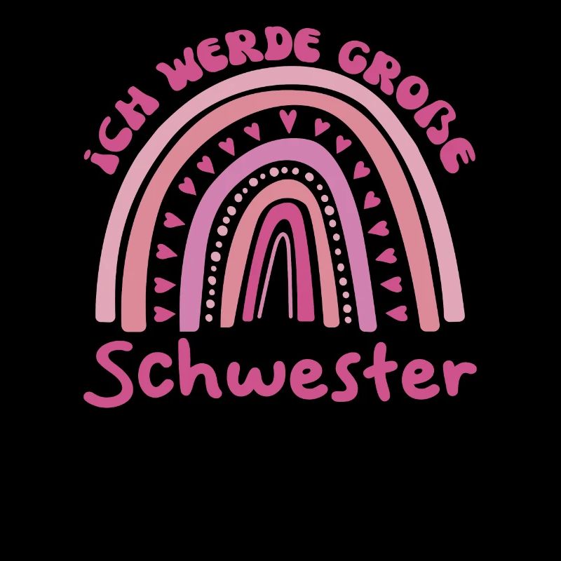 Große Schwester Regenbogen Süßes Geschwister 2024