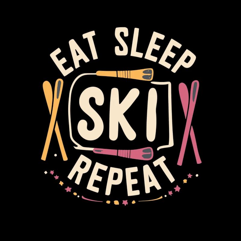 Manger dormir Ski Répéter