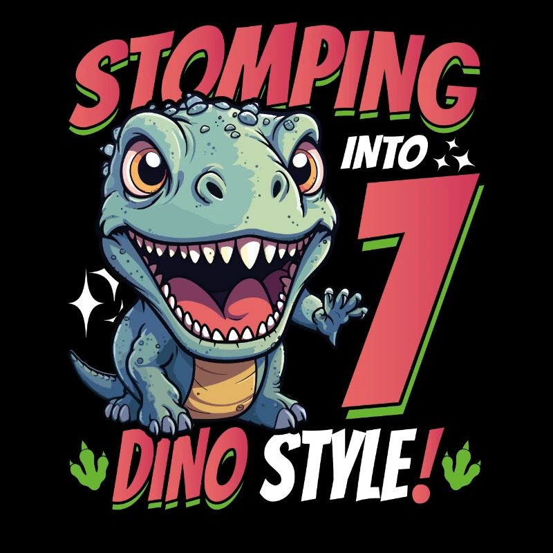 T-Rex Turning 7: Stomping dans 7th Dino Style Bday