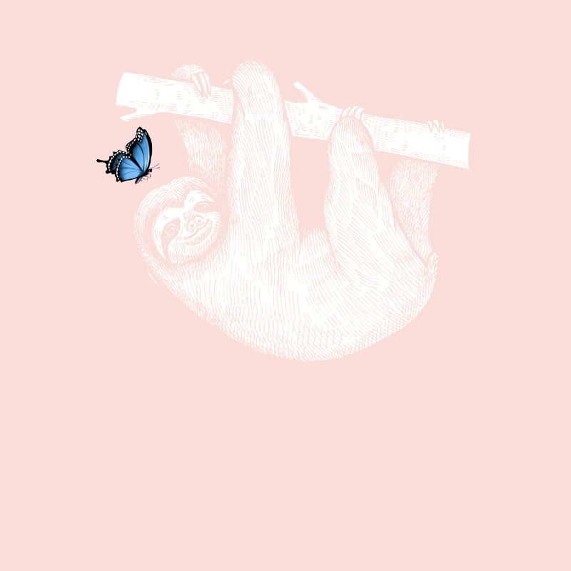 Sloth with butterfly