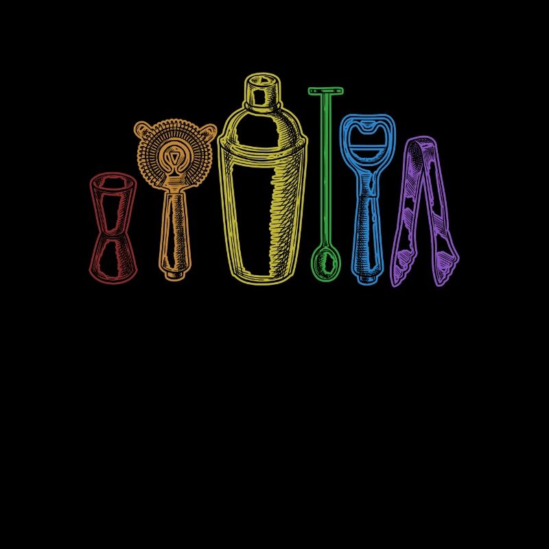 Bartender LGBT Rainbow Mixologist Bartender Barmaid