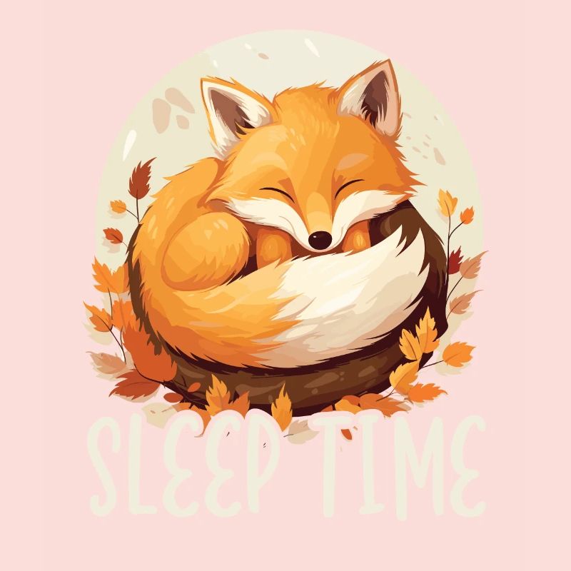 Sleeping Fox Sleepyhead Napping Sleep Fox Lover