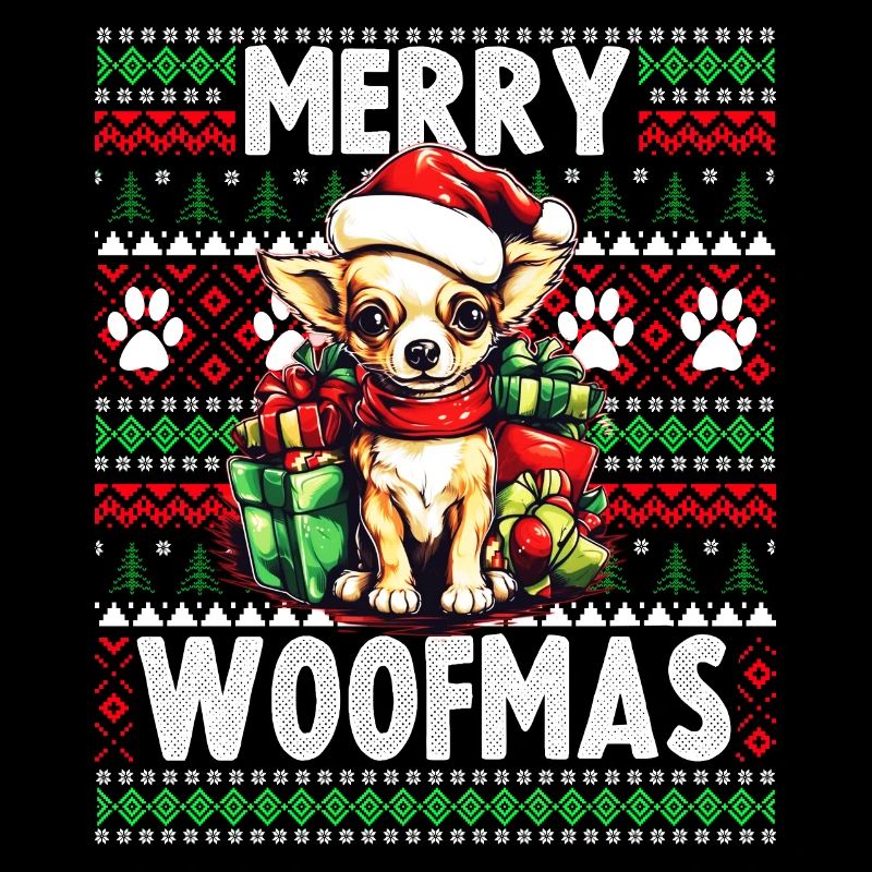 Pull de Noël moche Chihuahua Chien - Chien de Noël
