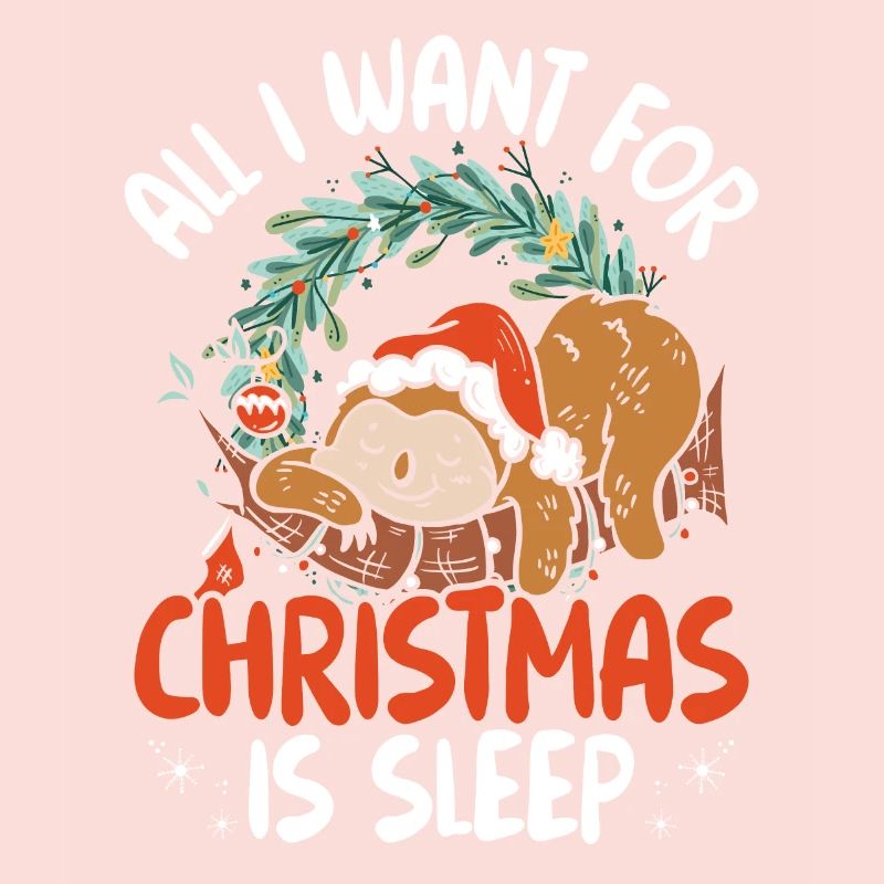 Sleeping sloth at Christmas