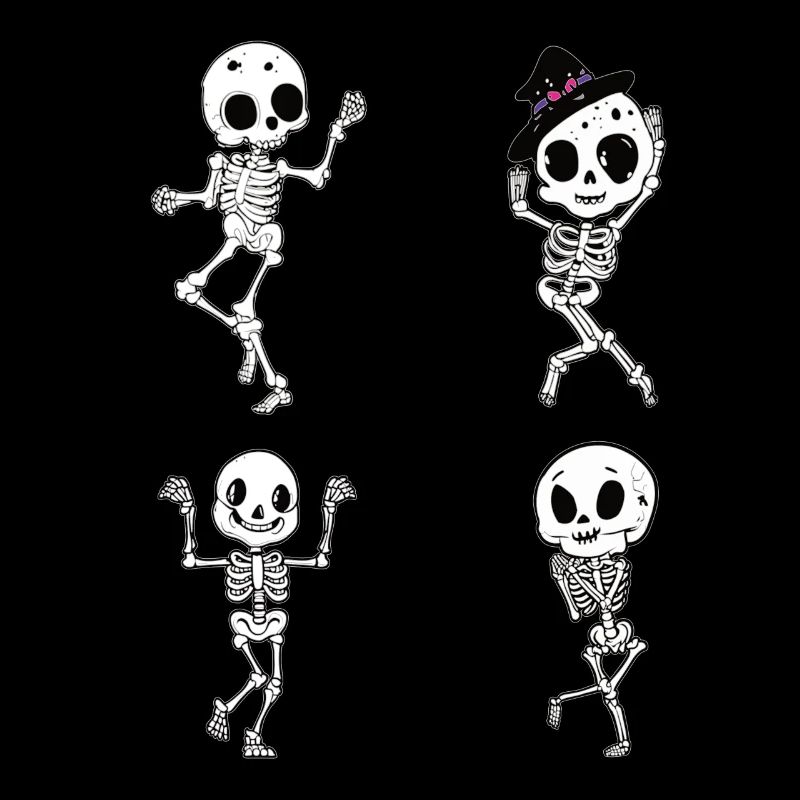 Funny dancing skeletons