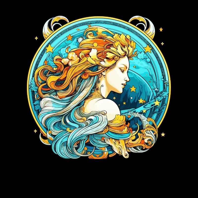 Wassermann Astrologie Sternzeichen Design - Cool Aquarius