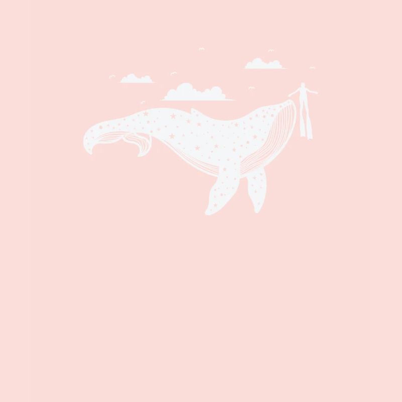 Pattern on whale with diver