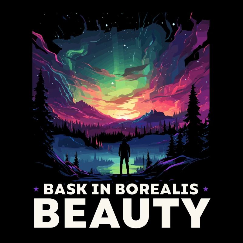 Aurora Borealis Dark Sky Nature Light Display
