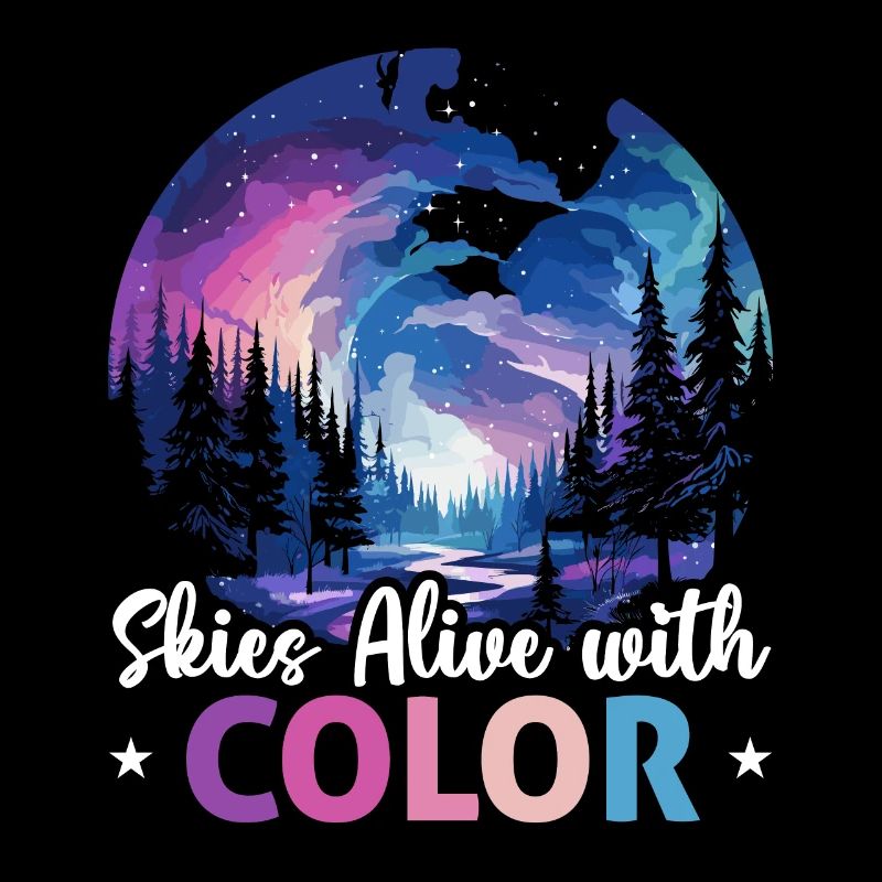 Aurora Borealis Dark Sky Nature Light Display