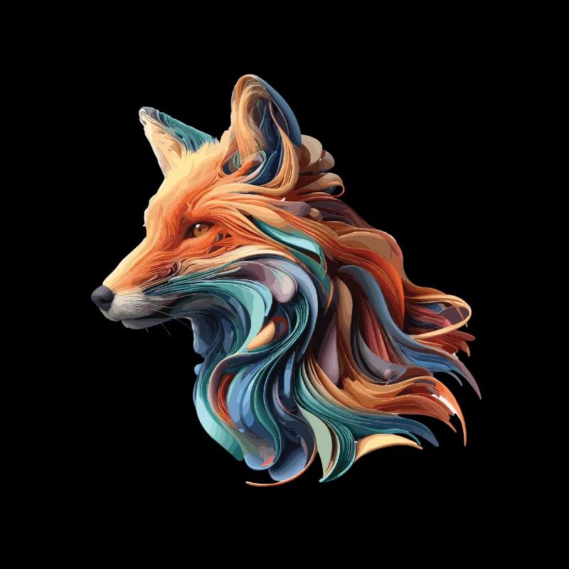Farbenfroher abstrakter Fuchs
