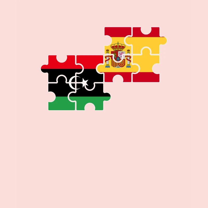 Libye Espagne Drapeau Espagnol Libyen