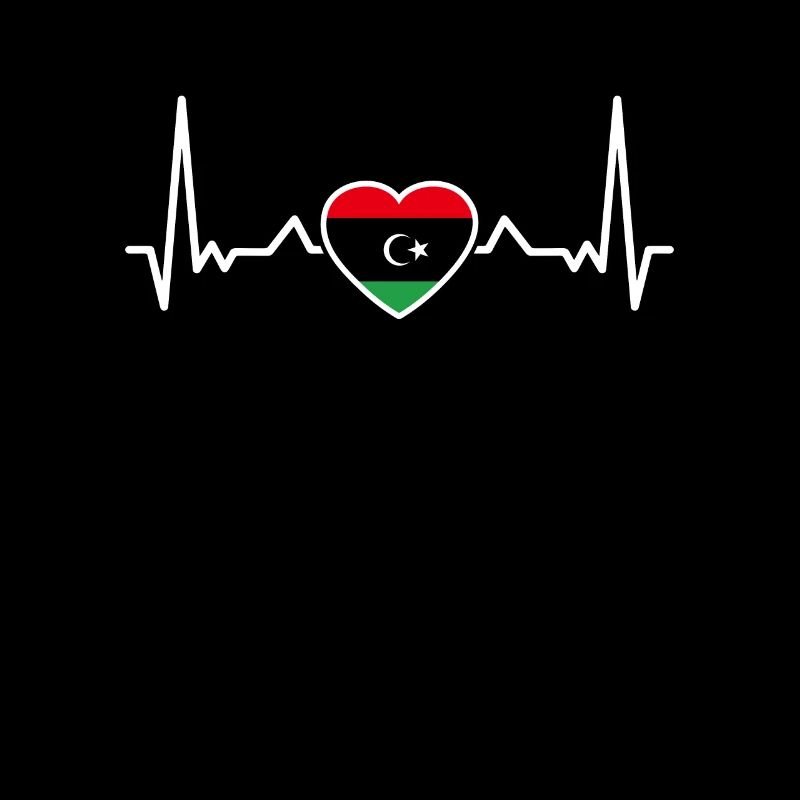 Libye Heartbeat Drapeau libyen Libyen